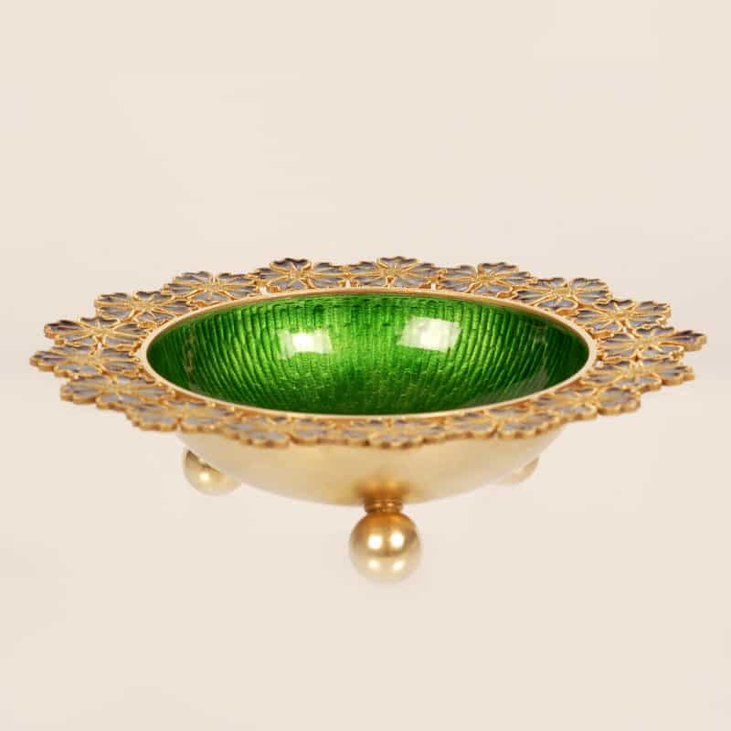 An antique David Andersen plique-à-jour & guilloché enamel open salt designed by Gustav Gaudernack - Image 4