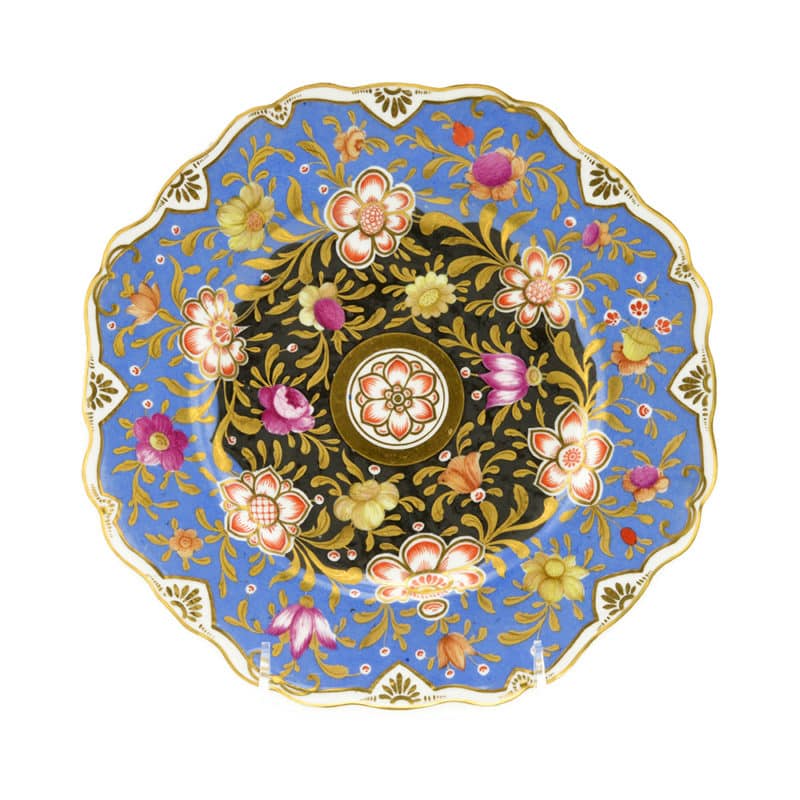 Russian Imperial Porcelain Factory floral plate in Persian taste