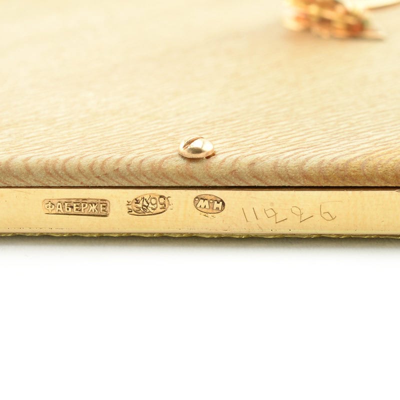 Fabergé Wigström jeweled gold & red guilloché enamel photograph frame - Image 6