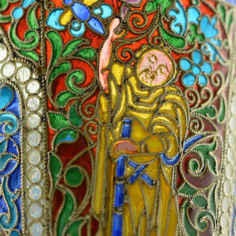 Ovchinnikov plique-à-jour enamel beaker - Image 3