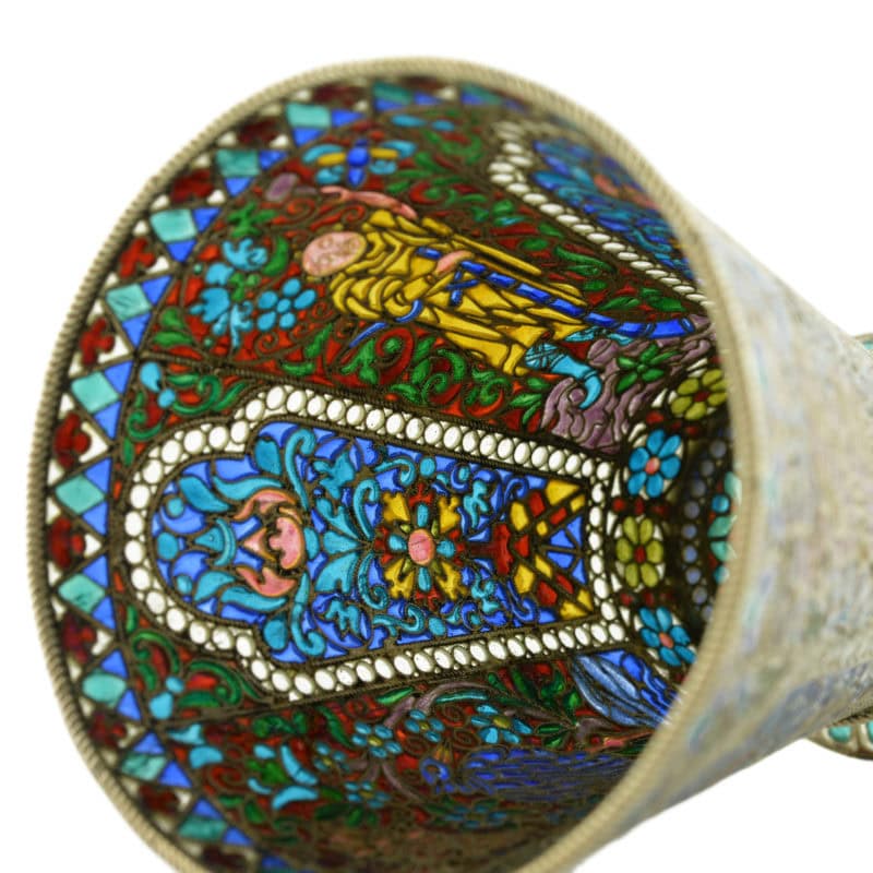 Ovchinnikov plique-à-jour enamel beaker - Image 4