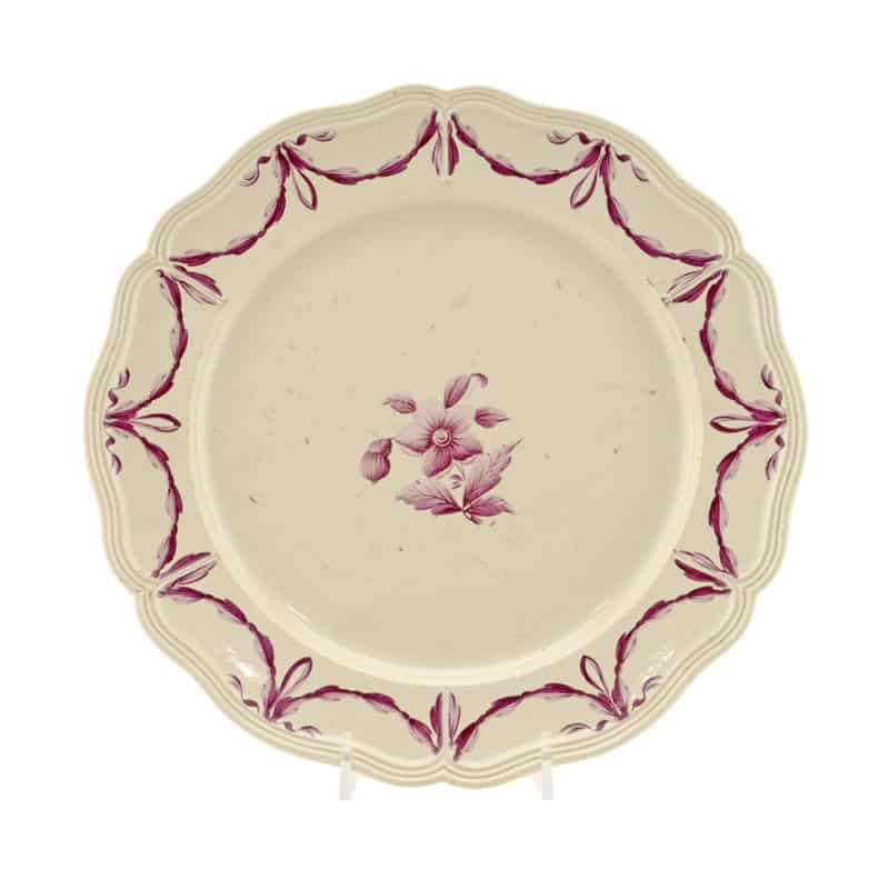 Catherine the Great Queen's Ware Husk Service Plate Addition from the Poskochin Factory