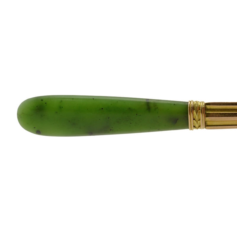 Fabergé varicolor gold & nephrite letter opener - Image 4