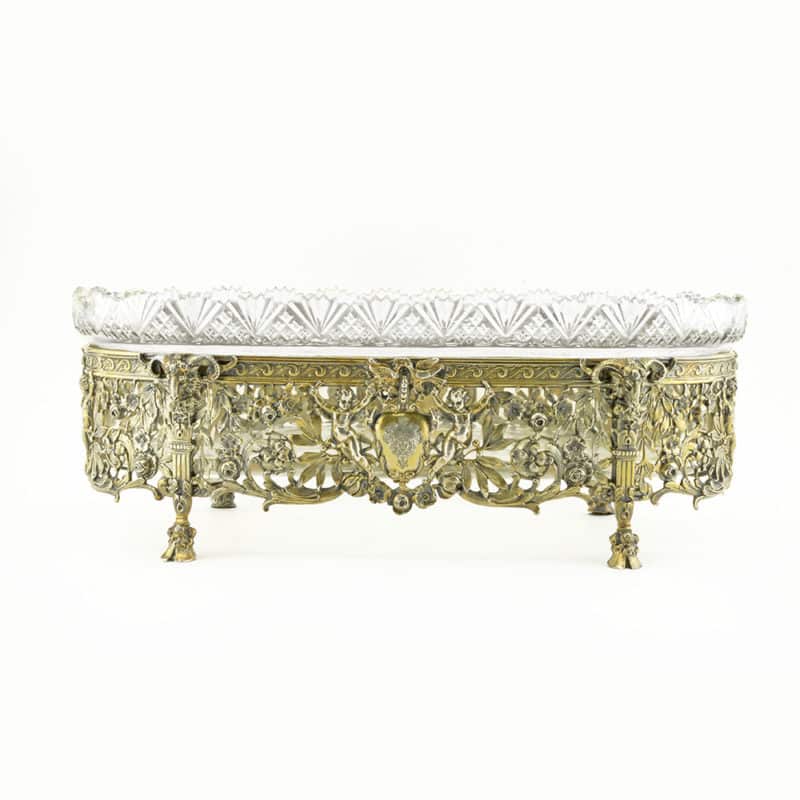 German Silver Gilt & Cut Glass Centerpiece with Russian Grand Ducal Arms