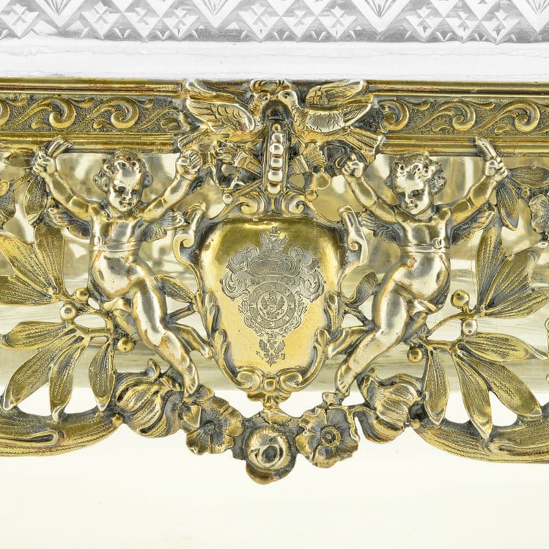 German Silver Gilt & Cut Glass Centerpiece with Russian Grand Ducal Arms - Image 2