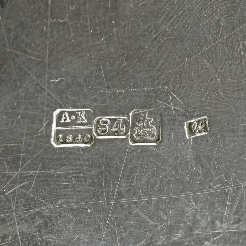 A large Russian silver & niello armorial tray - Image 4