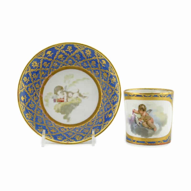 Russian Imperial Porcelain Factory Cabinet Cup and Saucer