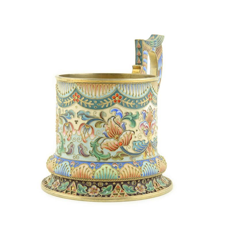 6th Artel Shaded Enamel Tea Glass Holder - Image 2