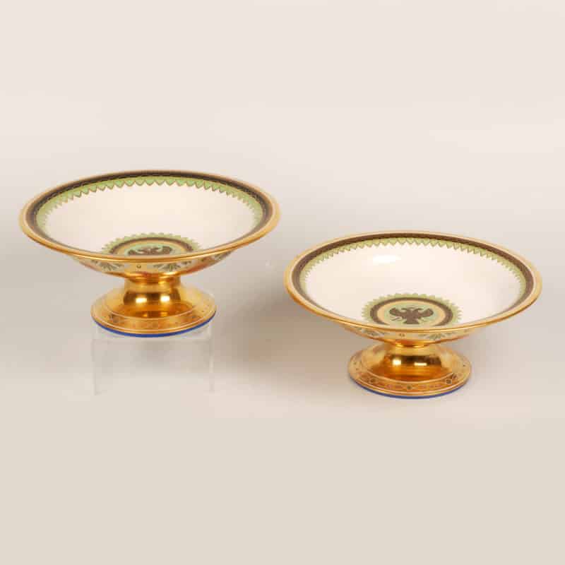Russian Imperial Porcelain Factory Kremlin Service Compotes - Image 10