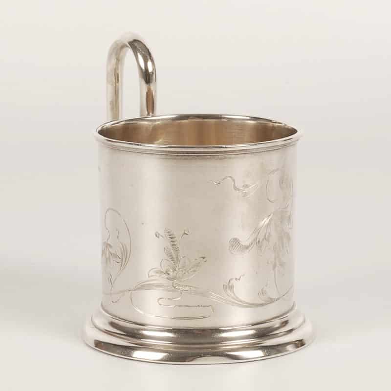 Russian silver Art Nouveau tea glass holder - Image 3