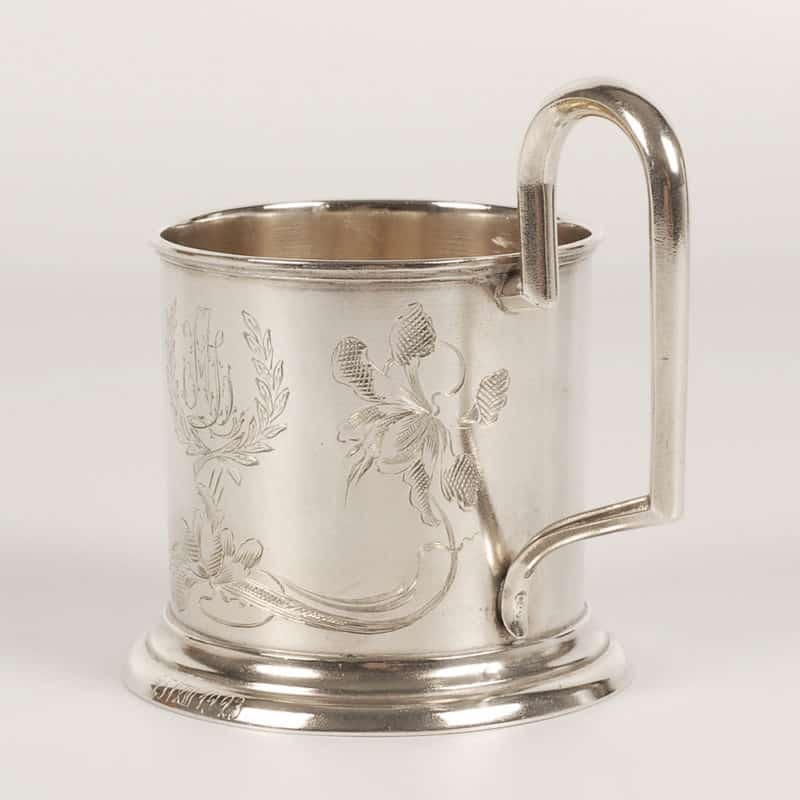 Russian silver Art Nouveau tea glass holder - Image 2