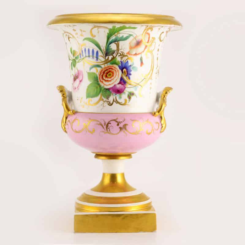 Russian Imperial Porcelain Factory campana form pink ground vase - Image 4