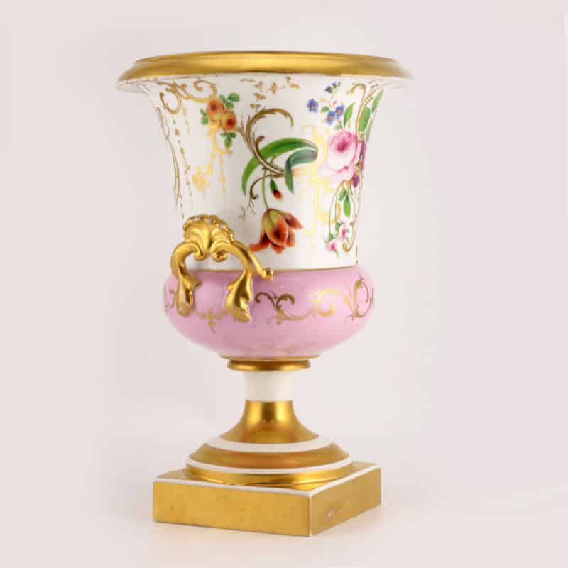 Russian Imperial Porcelain Factory campana form pink ground vase - Image 5