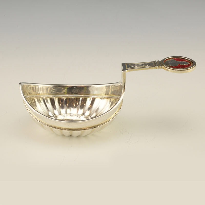 Fabergé Anders Nevalainen silver & enamel kovsh with coin
