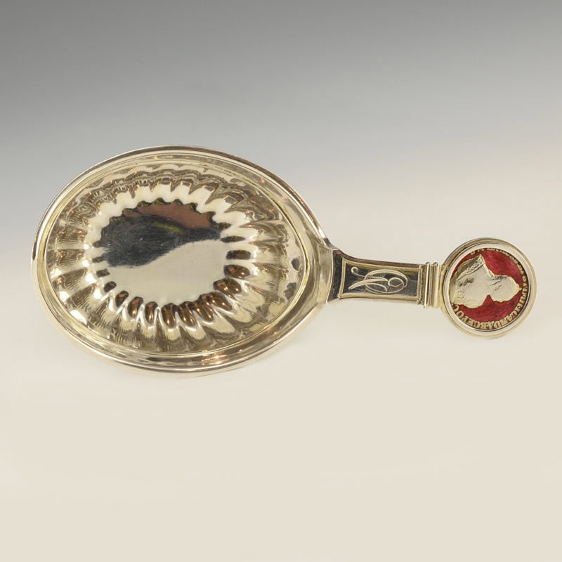 Fabergé Anders Nevalainen silver & enamel kovsh with coin - Image 2