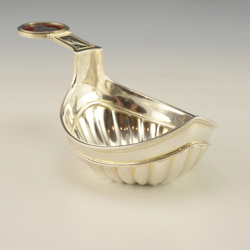 Fabergé Anders Nevalainen silver & enamel kovsh with coin - Image 4