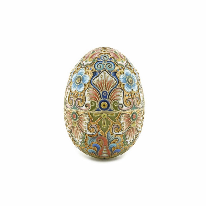 Feodor Rückert shaded cloisonné enamel Easter egg