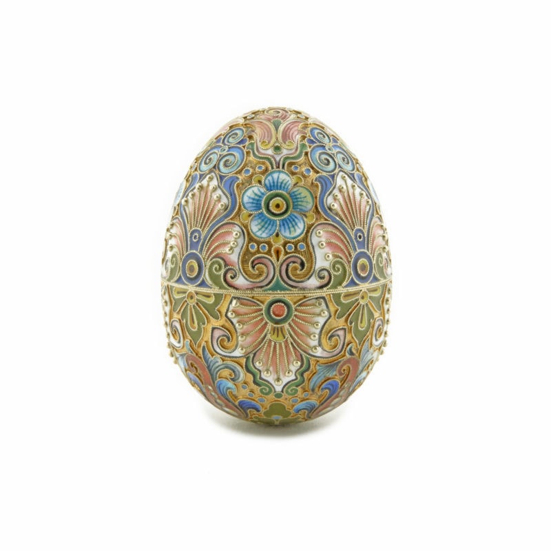Feodor Rückert shaded cloisonné enamel Easter egg - Image 2