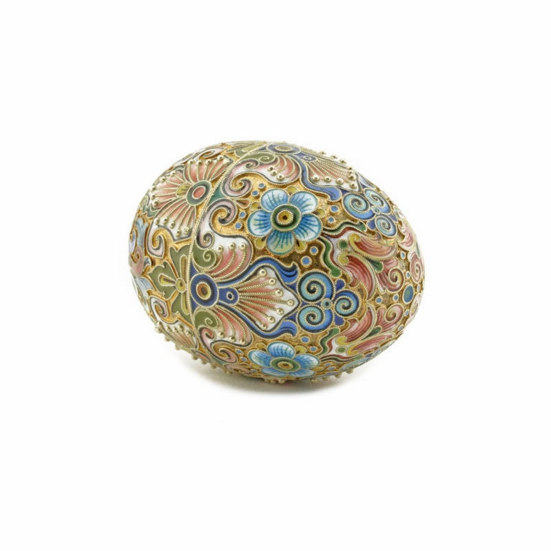 Feodor Rückert shaded cloisonné enamel Easter egg - Image 4