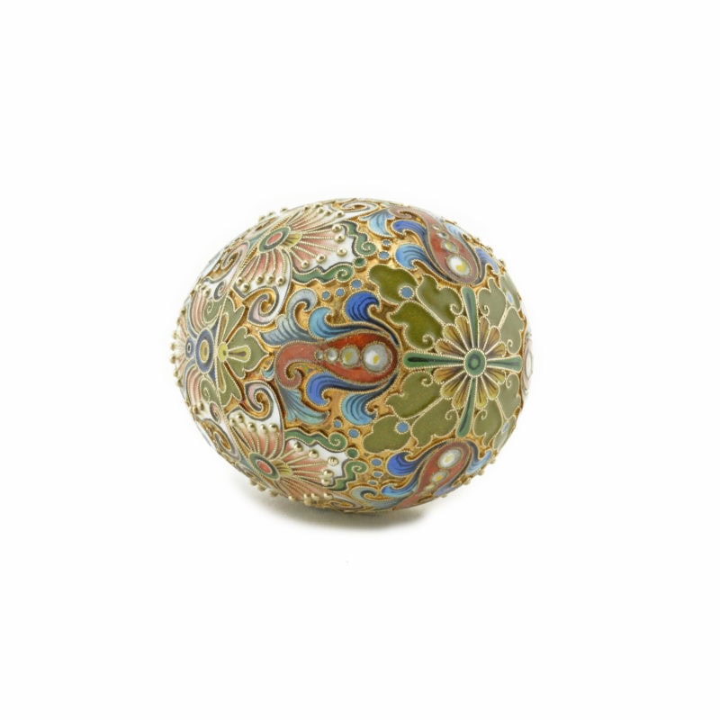 Feodor Rückert shaded cloisonné enamel Easter egg - Image 5