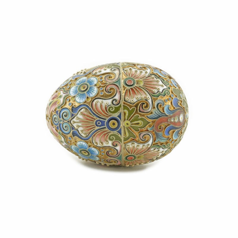 Feodor Rückert shaded cloisonné enamel Easter egg - Image 3
