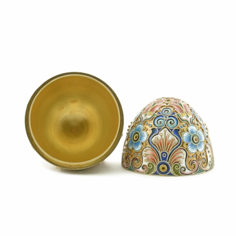 Feodor Rückert shaded cloisonné enamel Easter egg - Image 6