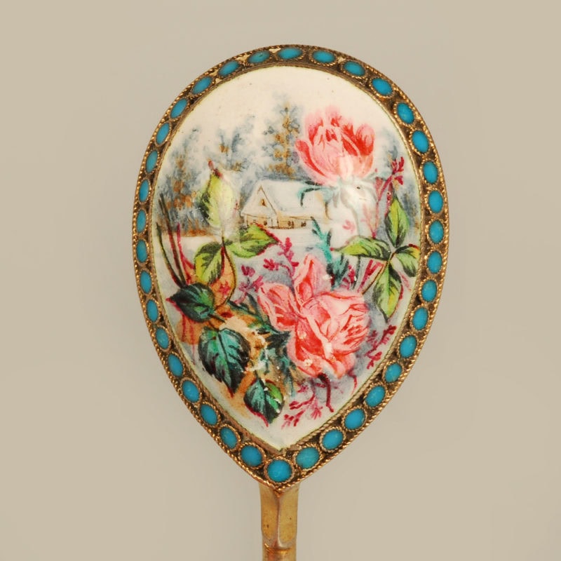 Ivan Saltykov En Plein Enamel Spoon
