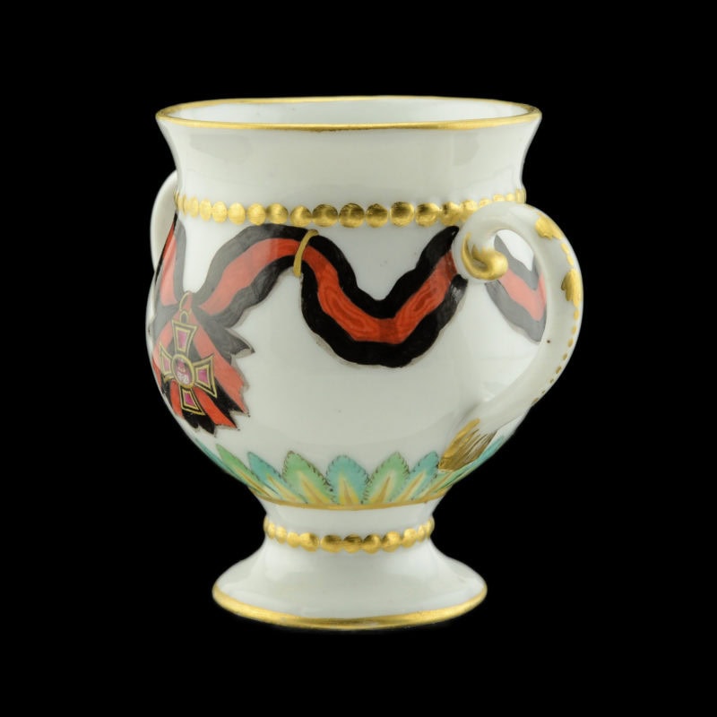 An Extremely Rare Russian Porcelain Ice Cup from the Gardner Factory Order of St Vladimir Service - Image 6