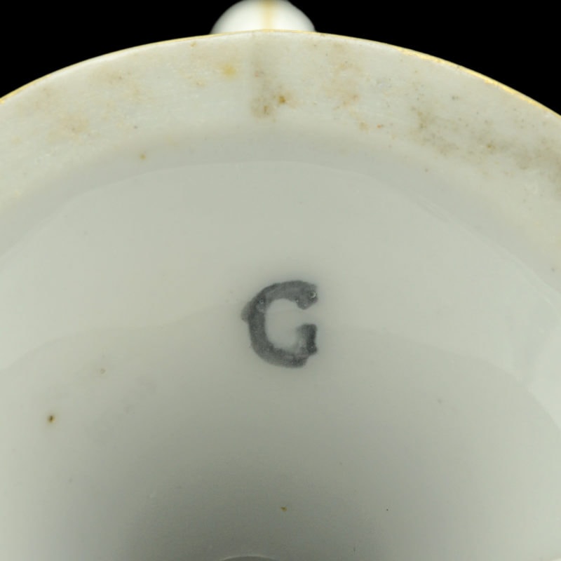 An Extremely Rare Russian Porcelain Ice Cup from the Gardner Factory Order of St Vladimir Service - Image 9