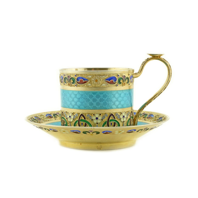 11th Artel Plique Cup & Saucer - Image 2