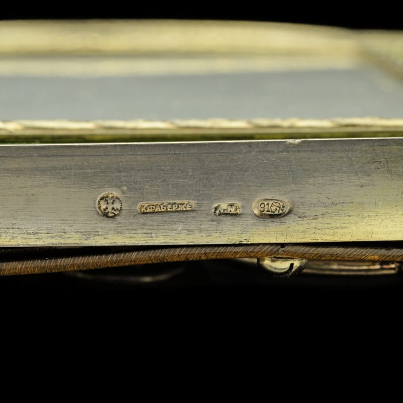 A large & important Fabergé gilded silver & guilloché enamel tenth anniversary photograph frame - Image 4