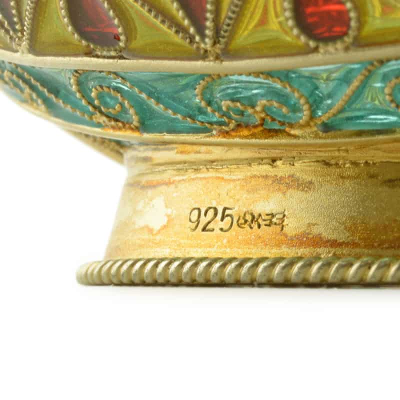 Antique Norwegian David Andersen silver gilt & plique-a-jour enamel Viking boat in the Dragon Style - Image 7
