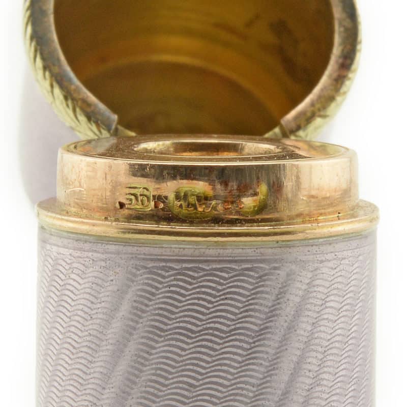 Fabergé Wigström gold-mounted guilloché enamel scent flask - Image 8