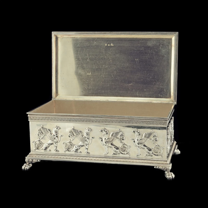 A Fabergé Rappoport silver & pictorial enamel box with Repin's "Reply of the Zaporozhian Cossacks" - Image 5