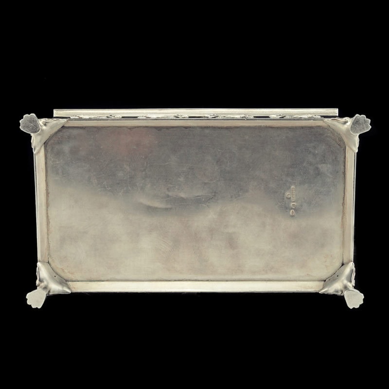 A Fabergé Rappoport silver & pictorial enamel box with Repin's "Reply of the Zaporozhian Cossacks" - Image 7