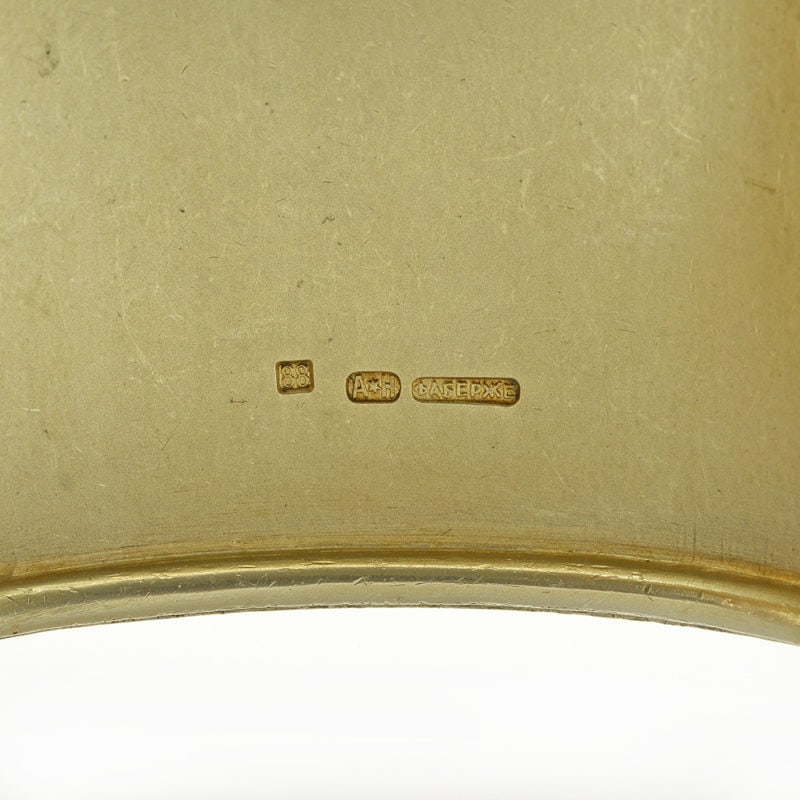 Fabergé silver cigarette case engraved with laurel bands by workmaster August Hollming - Image 5