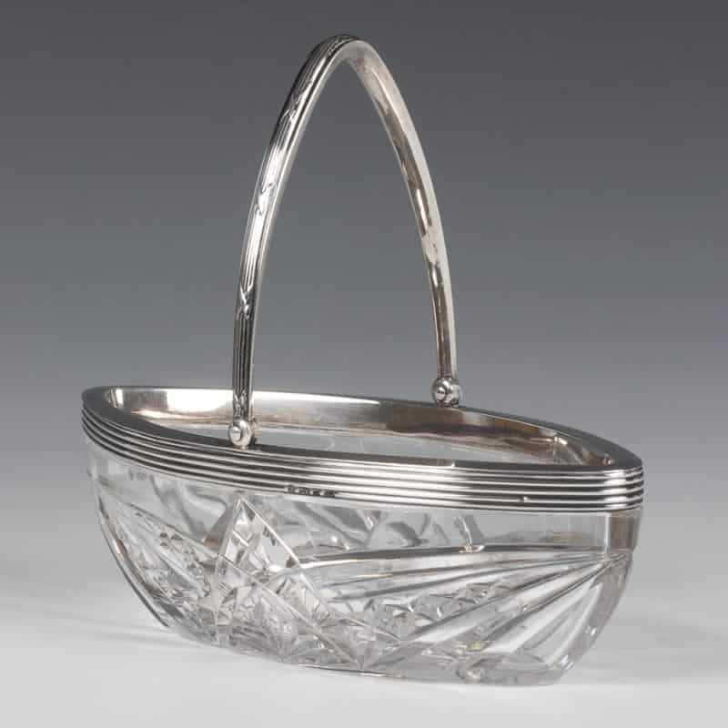 Pair of Silver Mounted Glass Baskets - Image 3