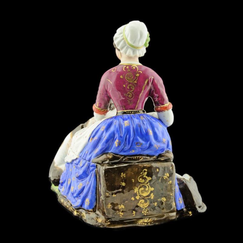 19th-century porcelain inkwell, possibly Miklashevsky - Image 3