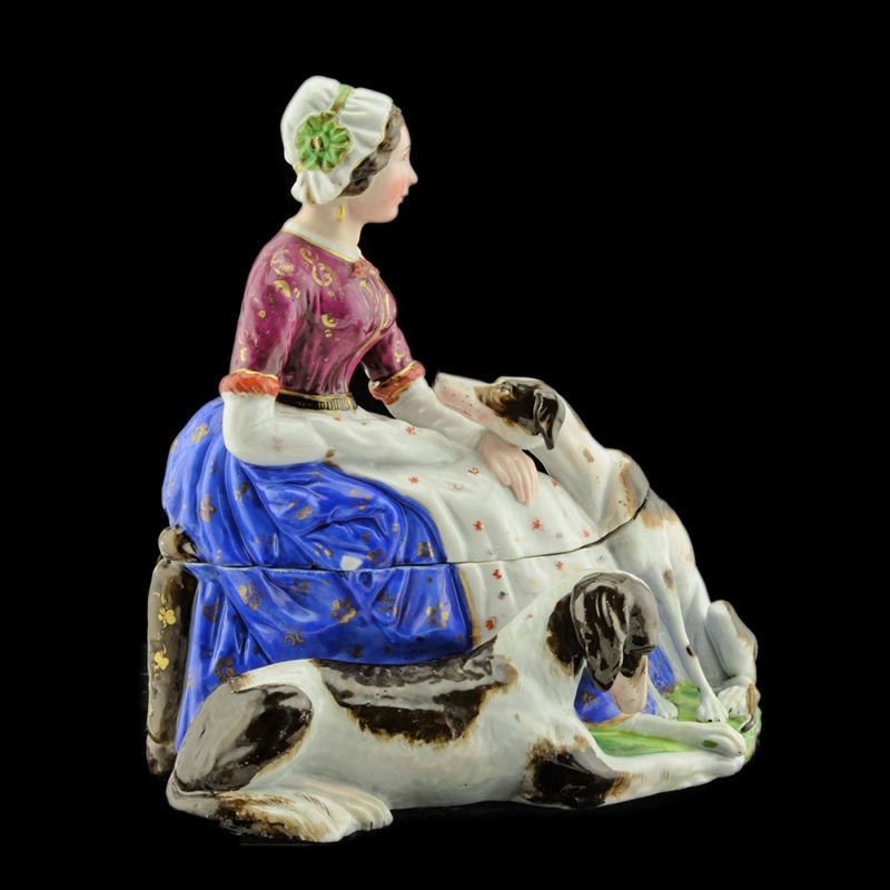 19th-century porcelain inkwell, possibly Miklashevsky - Image 4