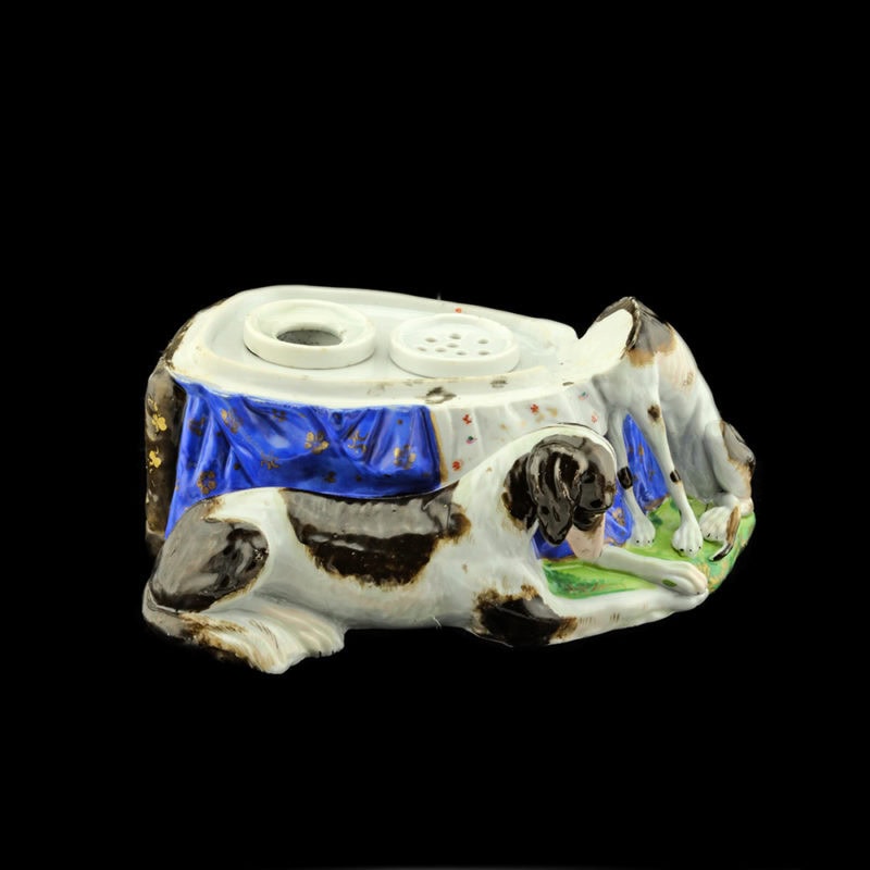 19th-century porcelain inkwell, possibly Miklashevsky - Image 6