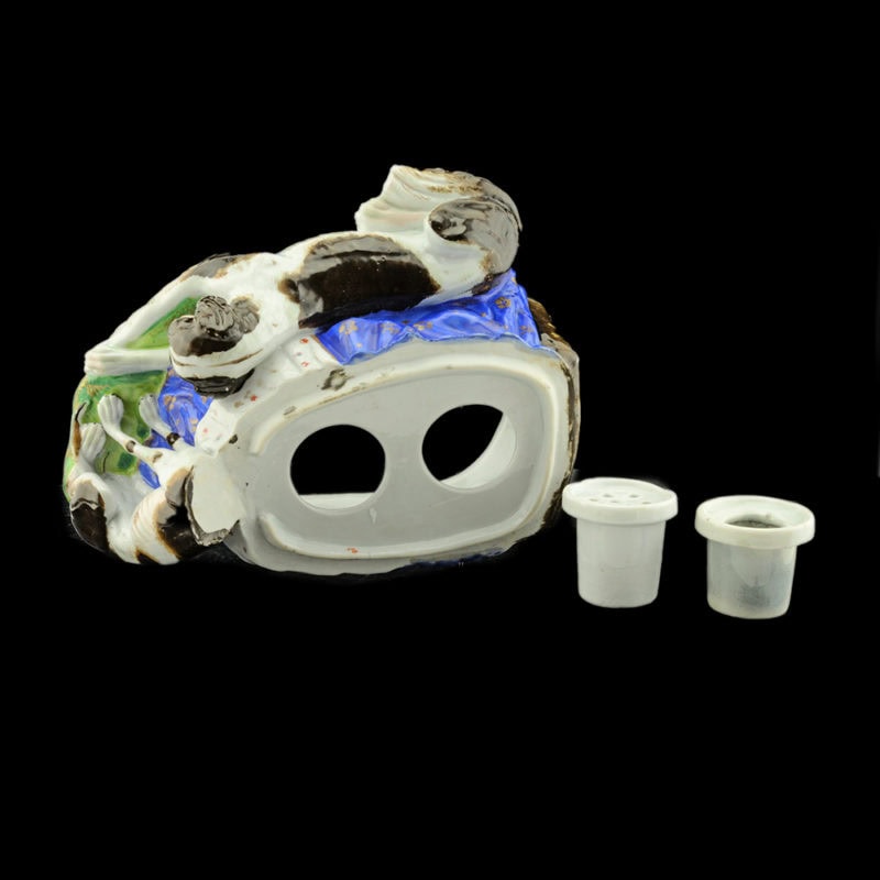 19th-century porcelain inkwell, possibly Miklashevsky - Image 7