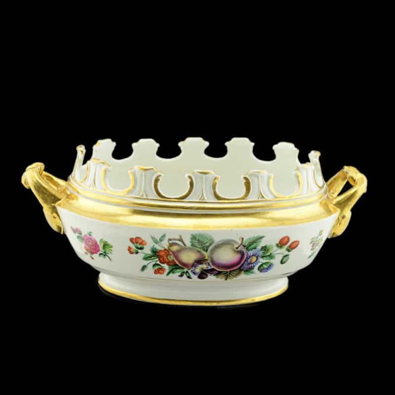 A rare Miklashevsky Factory porcelain wine glass cooler