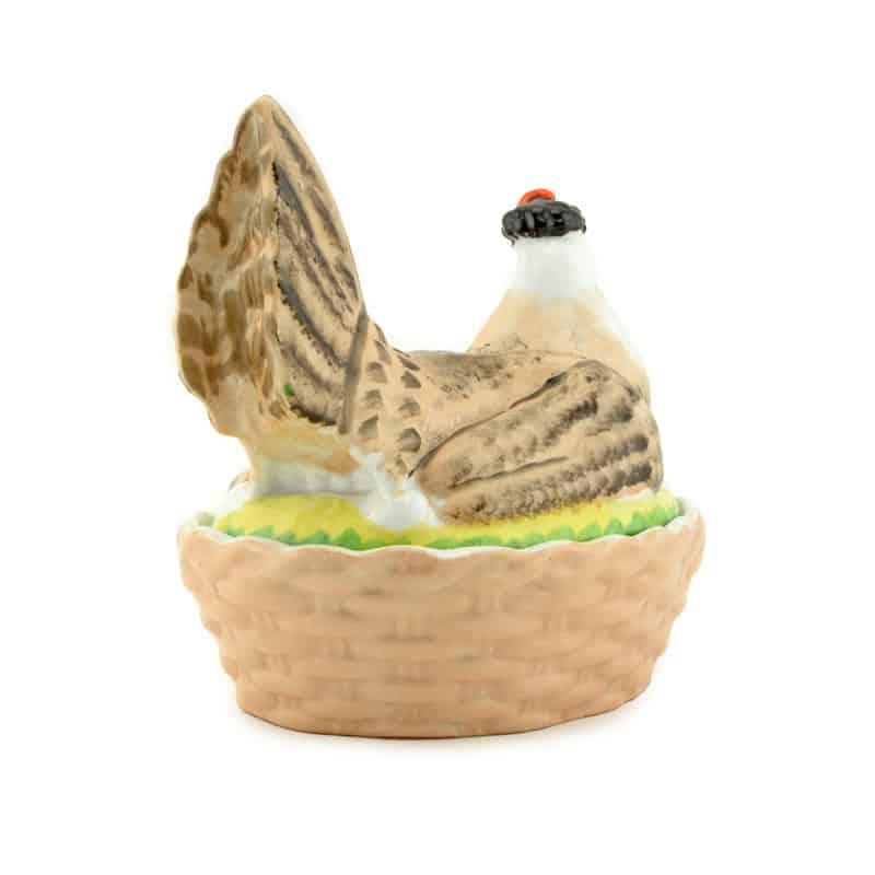 A Russian porcelain Kuznetsov hen form covered bowl - Image 3