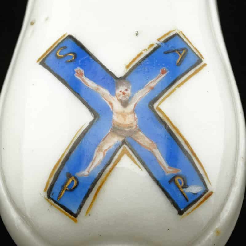 Antique Russian Set of 6 Cutlery Handles from the Meissen Order of ST Andrew Service - Image 2