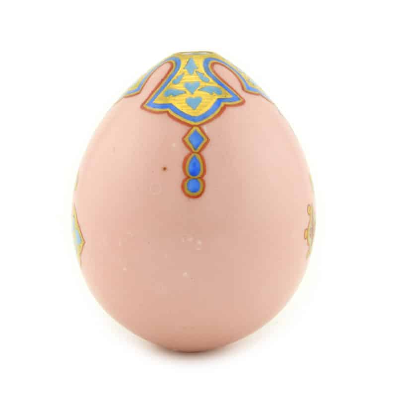 An antique Russian Imperial Porcelain Easter Egg with Russian Style motifs - Image 2