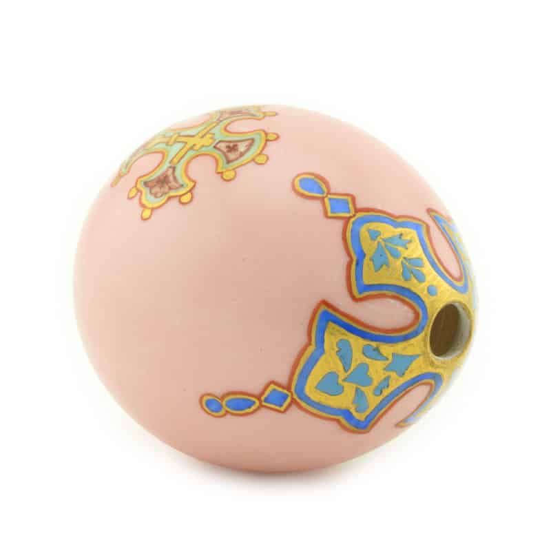 An antique Russian Imperial Porcelain Easter Egg with Russian Style motifs - Image 4