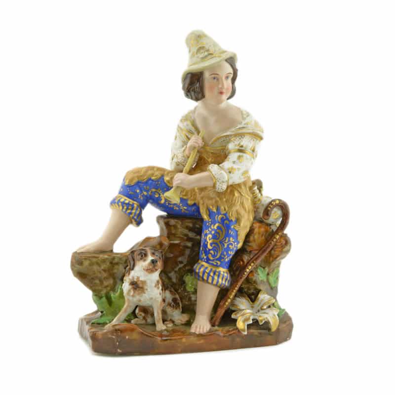 Antique Russian figure of a shepherd boy by Kornilov Brothers Manufactory - Image 2
