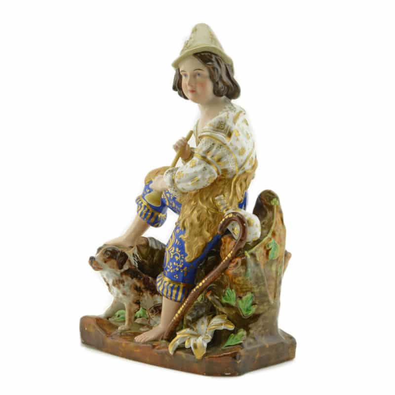 Antique Russian figure of a shepherd boy by Kornilov Brothers Manufactory - Image 6