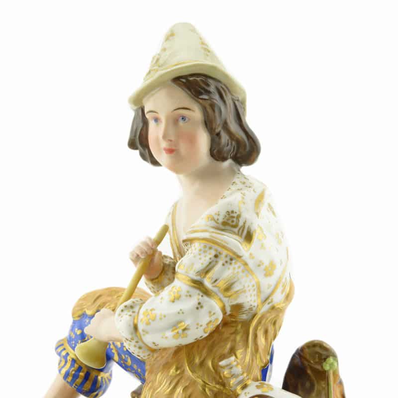 Antique Russian figure of a shepherd boy by Kornilov Brothers Manufactory - Image 7