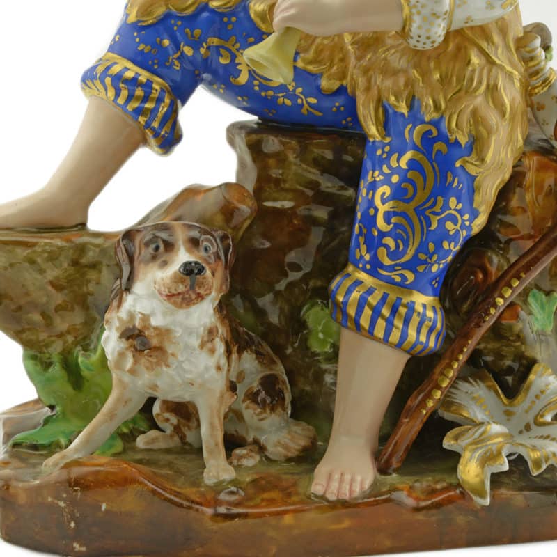 Antique Russian figure of a shepherd boy by Kornilov Brothers Manufactory - Image 8